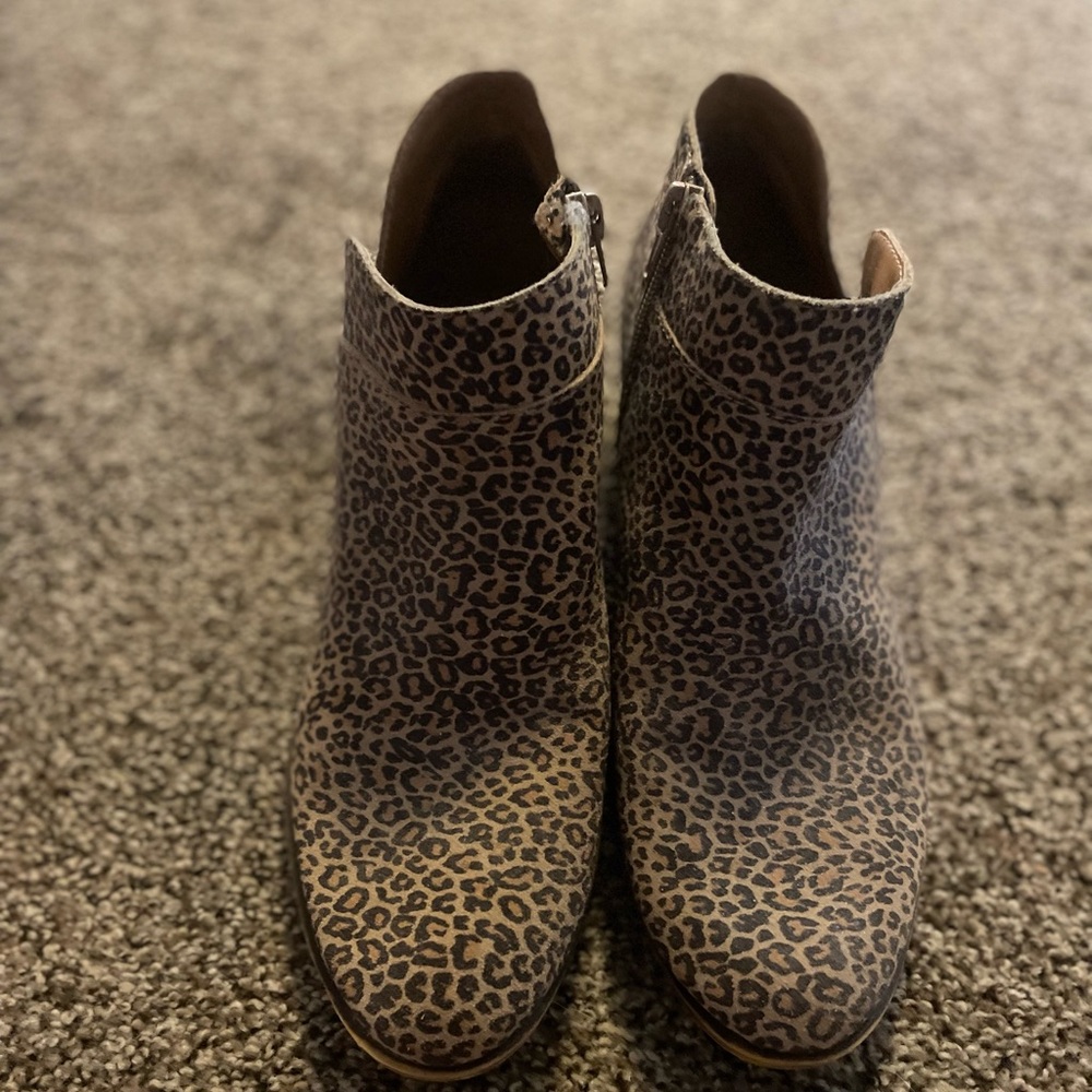 Lucky brand leopard booties